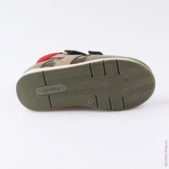 352165-27 Ботинки для мальчики оливковый фото №3