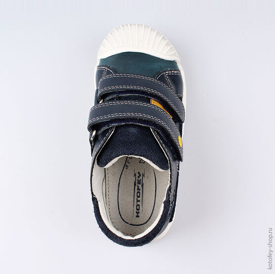 354040-21 Ботинки для мальчики син-жел фото №4