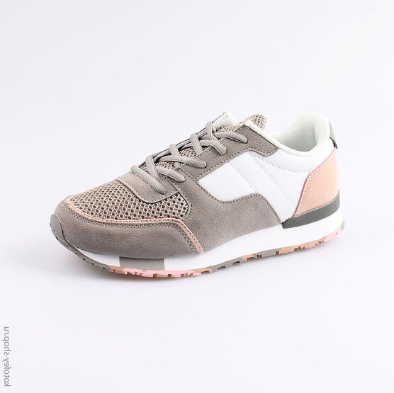 744130-72 Кроссовки для девочки сер-роз