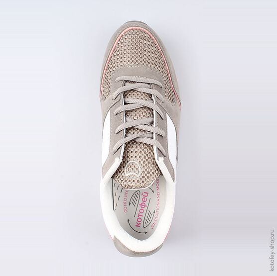 744130-72 Кроссовки для девочки сер-роз фото №4