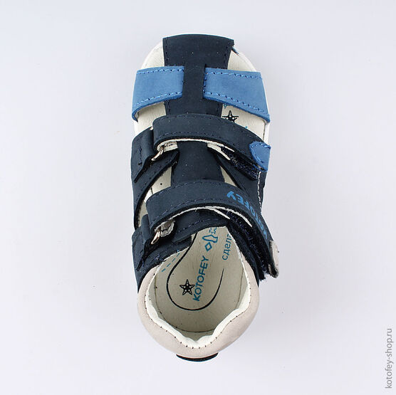 122110-26 Сандалии для мальчики син-гол фото №4