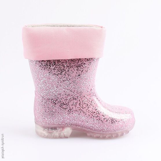266019-11 Резиновые сапоги с LED-подсветкой для девочки розовый фото №2