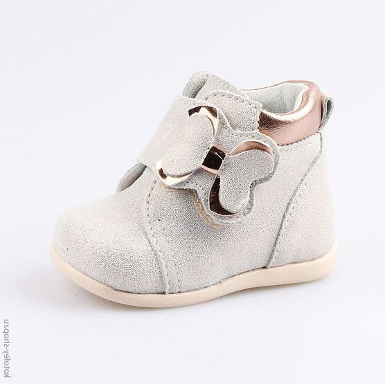 052135-22 Ботинки для девочки сер-бро