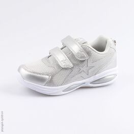 644222-71 Кроссовки для девочки серебрист.