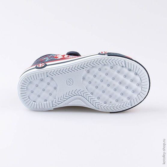 231144-11 Кеды для мальчики син-кра фото №3
