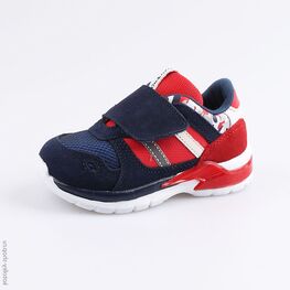 144110-72 Кроссовки с LED-подсветкой на подошве для мальчики син-кра