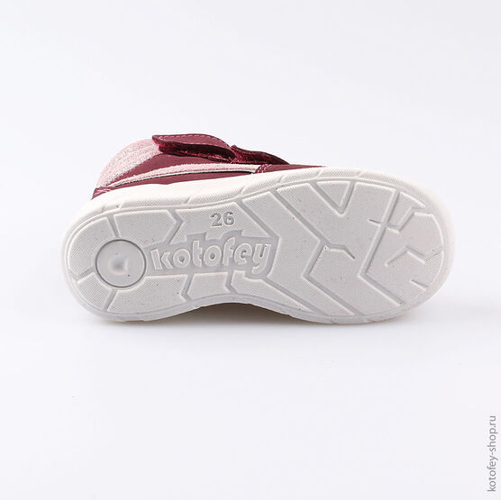 352196-35 Ботинки для девочки бордовый фото №3