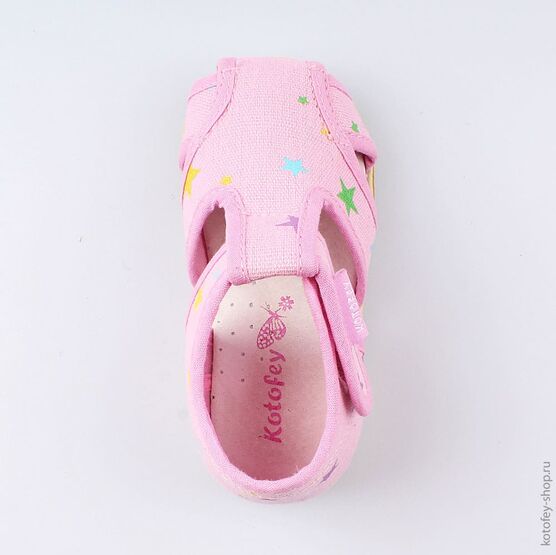 021006-71 Текстильная обувь для первых шагов для девочки розовый фото №4