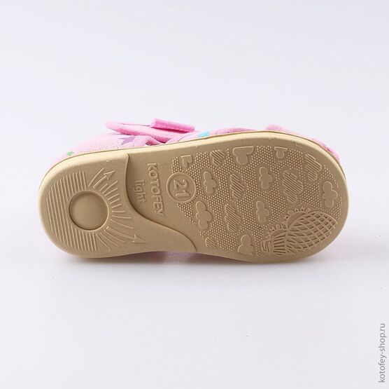 021006-71 Текстильная обувь для первых шагов для девочки розовый фото №3