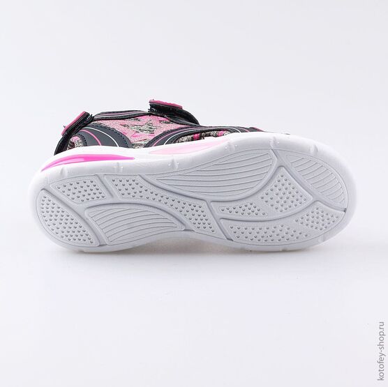 524035-11 Пляжная обувь с LED-подсветкой для девочки син-фук фото №3