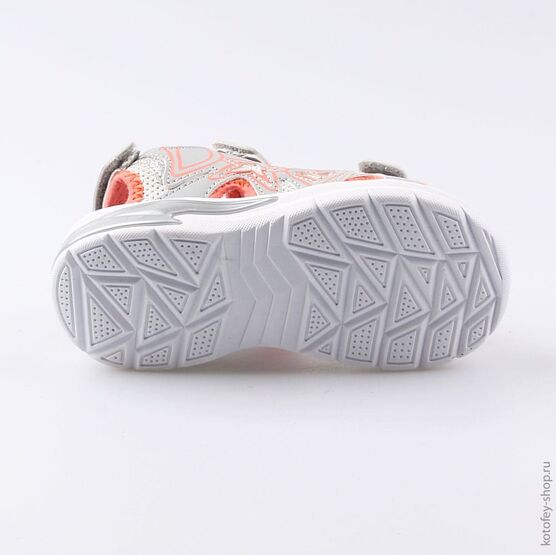 324014-13 Пляжная обувь с LED-подсветкой для девочки сер-крл фото №3