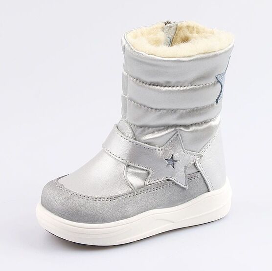 364052-41 Сапожки зимние для девочки для девочки серебрист.