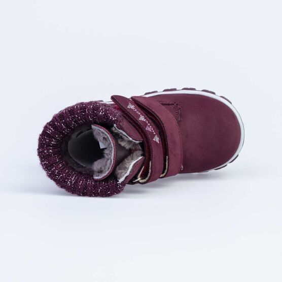 352257-52 Сапожки для девочки бордовый фото №4