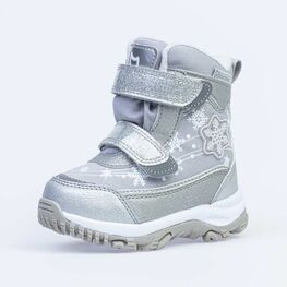 254968-44 Мембранные ботинки с LED-подсветкой для девочки серый