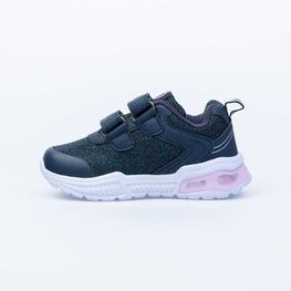 344249-71 Кроссовки с LED-подсветкой на подошве для девочки светло-синий фото №3