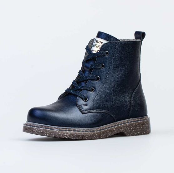 552259-32 Ботинки утепленные на весну/осень для девочки синий