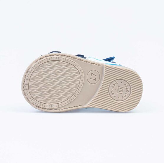 022124-21 Сандалии кожаные для мальчика для мальчики светло-синий фото №3