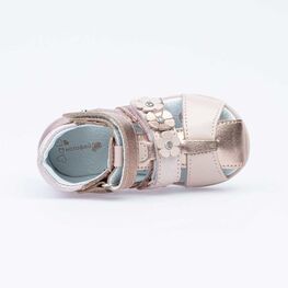 122157-22 Босоножки для девочки кожаные для девочки бронзовый фото №4