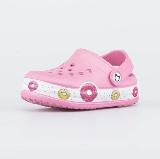 325125-01 Клоги пляжные с LED-подсветкой на подошве для девочки розовый