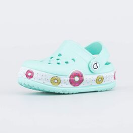 325125-02 Клоги пляжные с LED-подсветкой на подошве для девочки бирюзовый