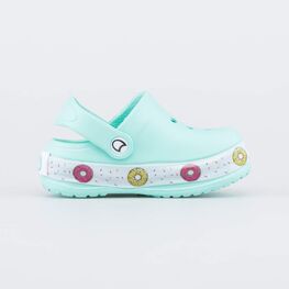 325125-02 Клоги пляжные с LED-подсветкой на подошве для девочки бирюзовый фото №2