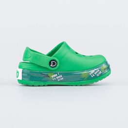 325128-01 Клоги пляжные с LED-подсветкой на подошве для мальчики зеленый фото №2