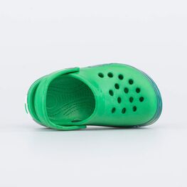 325128-01 Клоги пляжные с LED-подсветкой на подошве для мальчики зеленый фото №4