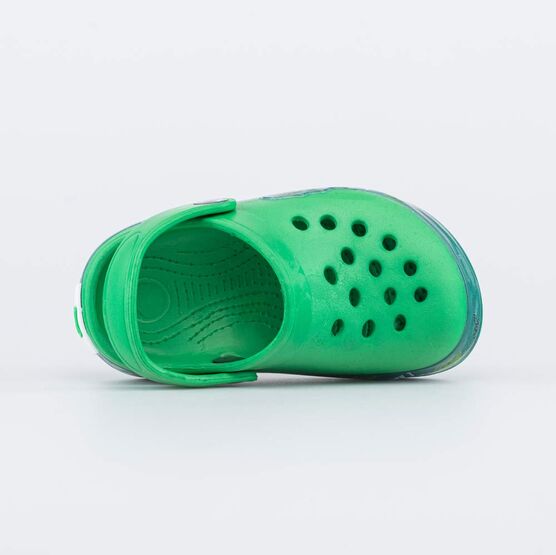 325128-01 Клоги пляжные с LED-подсветкой на подошве для мальчики зеленый фото №4