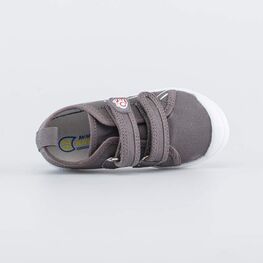 231217-12 Кеды хлопковые на липучках Космос для мальчики серый фото №4