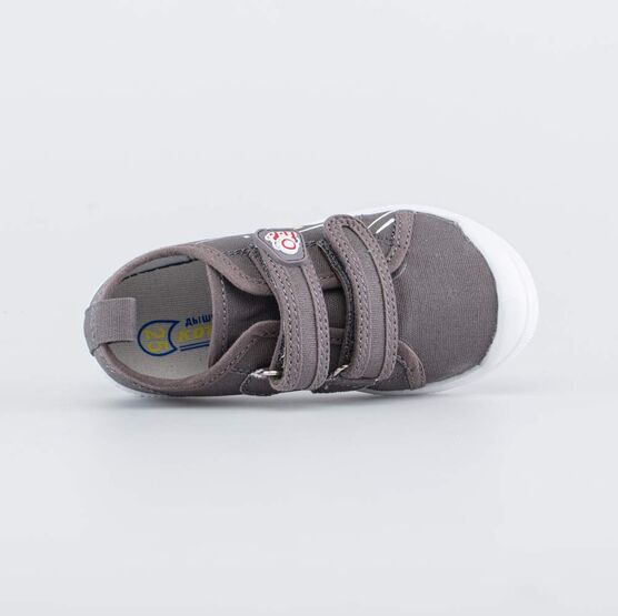 231217-12 Кеды хлопковые на липучках Космос для мальчики серый фото №4