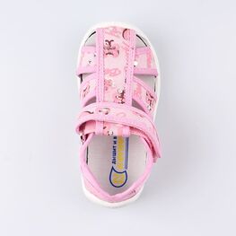 221088-11 Босоножки текстильные для девочки розовый фото №4