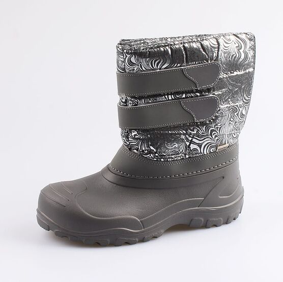 664056-44 Сноубутсы для девочки сер-срб