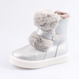 562057-52 Сапожки для девочки серебрист.