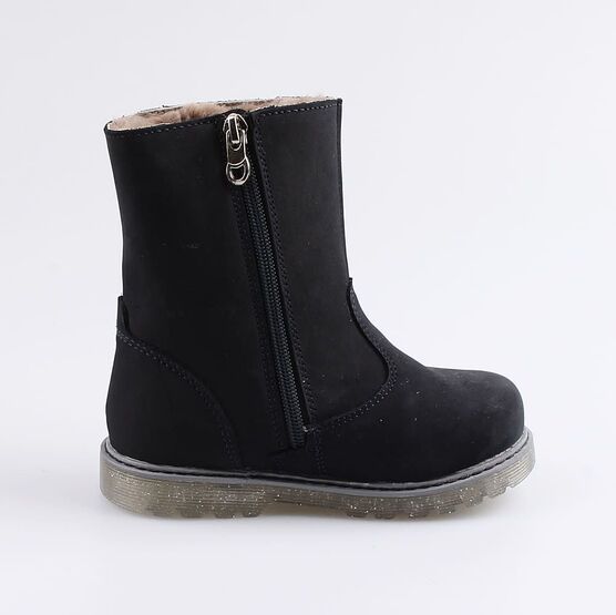 362100-52 Полусапожки на молнии для девочки темно-синий фото №2