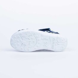 421033-12 Босоножки текстильные для девочки син-роз фото №3