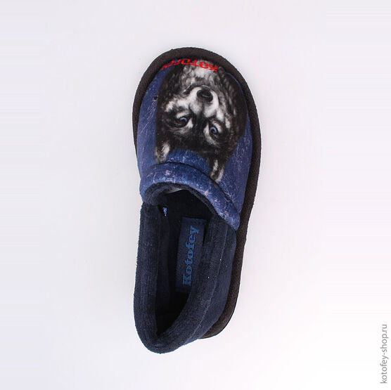 431107-11 Тапочки синие для мальчики светло-синий фото №4