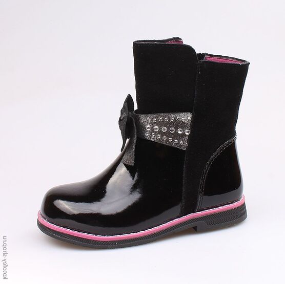 362081-32 Сапожки для девочки черный