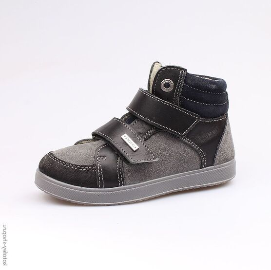 452097-31 Ботинки для мальчики серый-черный