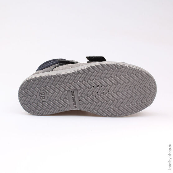 452097-31 Ботинки для мальчики серый-черный фото №3