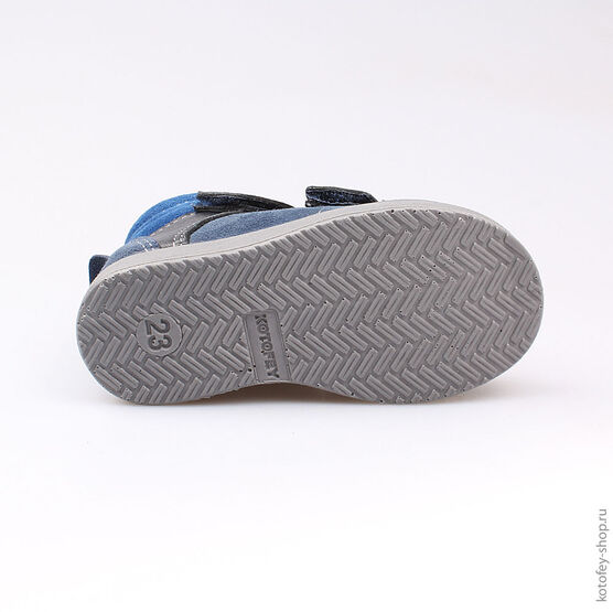 252117-32 Ботинки для мальчики светло-синий фото №3