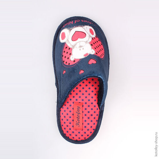 631076-11 Тапочки для девочки син-кра фото №4