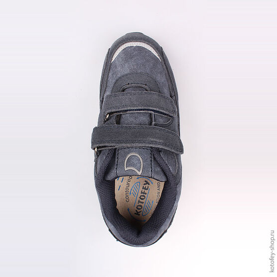 644167-72 Кроссовки со вставками из натуральной кожи для мальчики синий фото №4