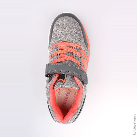 644170-72 Кроссовки для девочки сер-роз фото №4