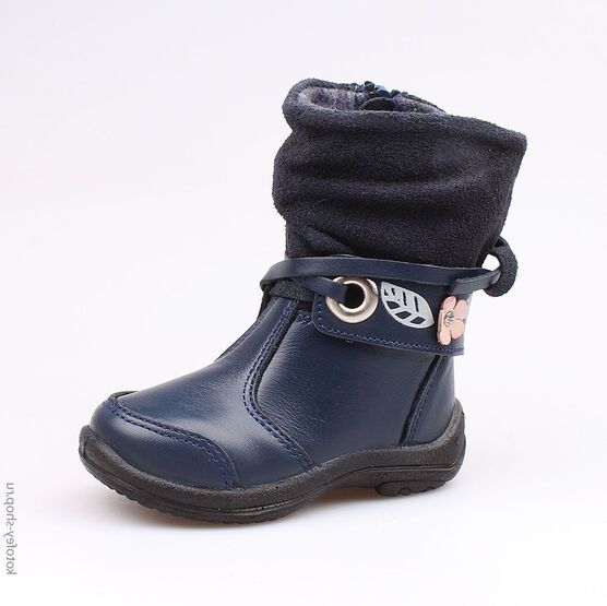 162049-32 Сапожки на молнии для девочки для девочки синий