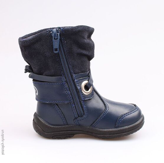 162049-32 Сапожки на молнии для девочки для девочки синий фото №2