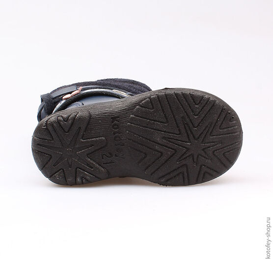 162049-32 Сапожки на молнии для девочки для девочки синий фото №3