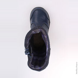 162049-32 Сапожки на молнии для девочки для девочки синий фото №4