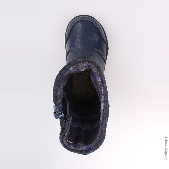 162049-32 Сапожки на молнии для девочки для девочки синий фото №4