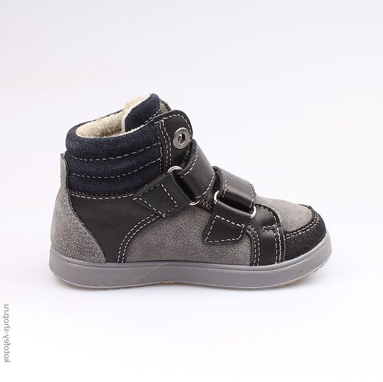 252117-31 Ботинки для мальчики серый-черный фото №2