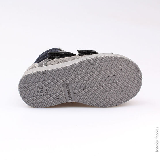 252117-31 Ботинки для мальчики серый-черный фото №3